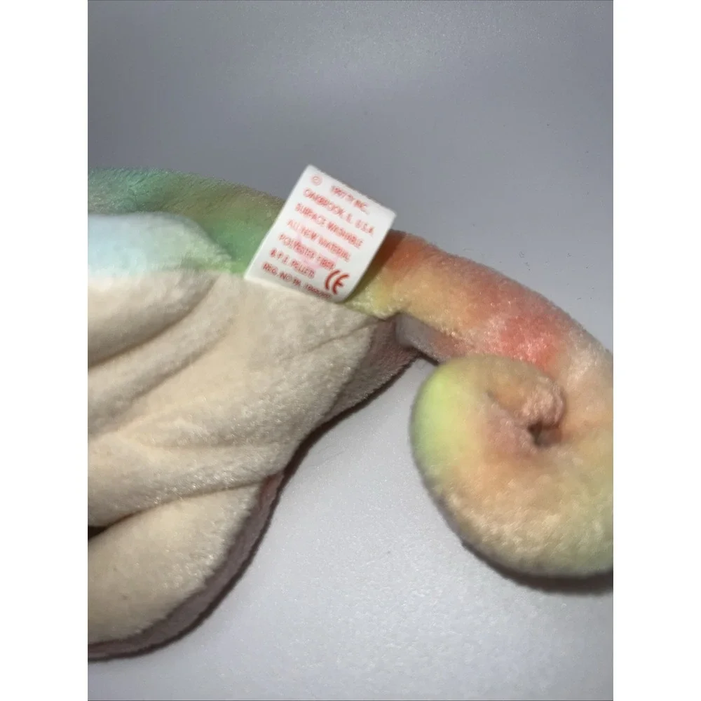 TY Beanie Babies Baby Iggy‎ the Iguana 1997 Rainbow Tie Dye